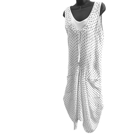 Linen womens Long flowy summer dress size med.Longest length 50” - Picture 1 of 11